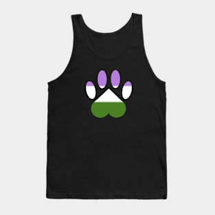 Genderqueer Pride Paw Tank Top